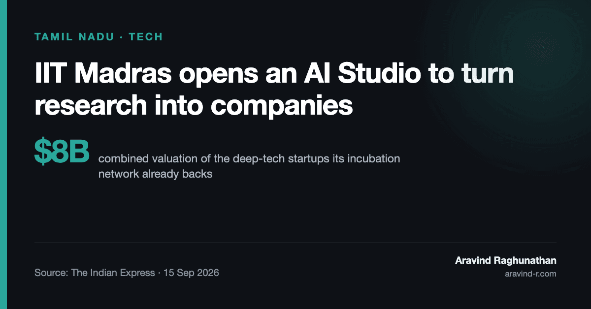 IIT Madras Opens an AI Studio, and Outsiders Can Apply