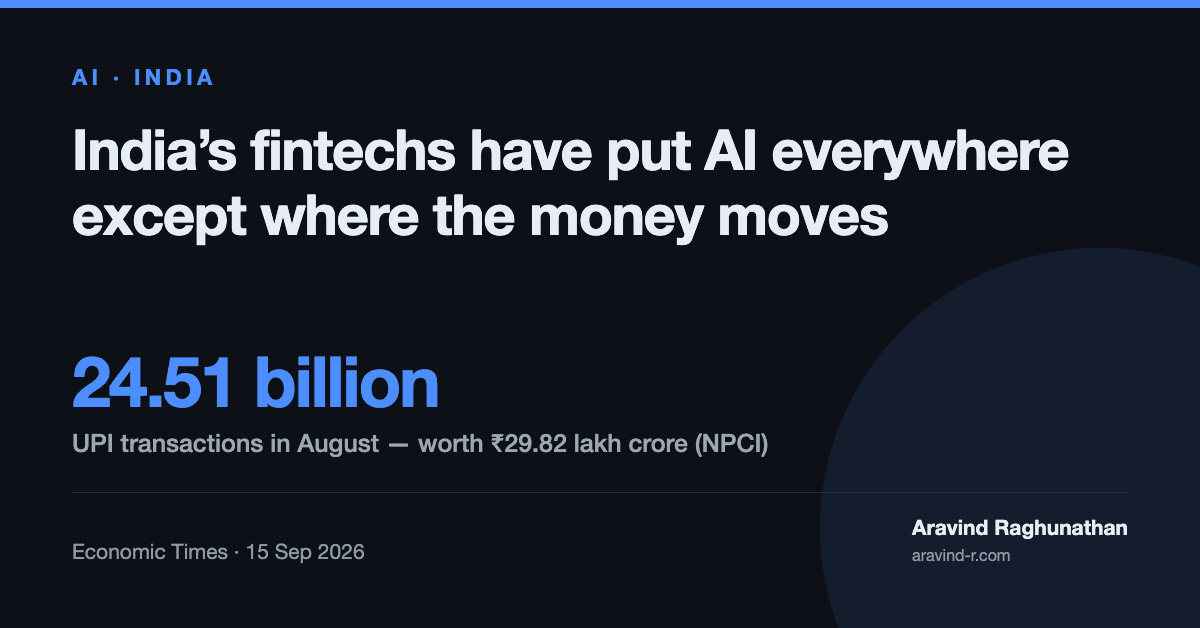 India's Fintechs Use AI Everywhere Except Where the Money Moves