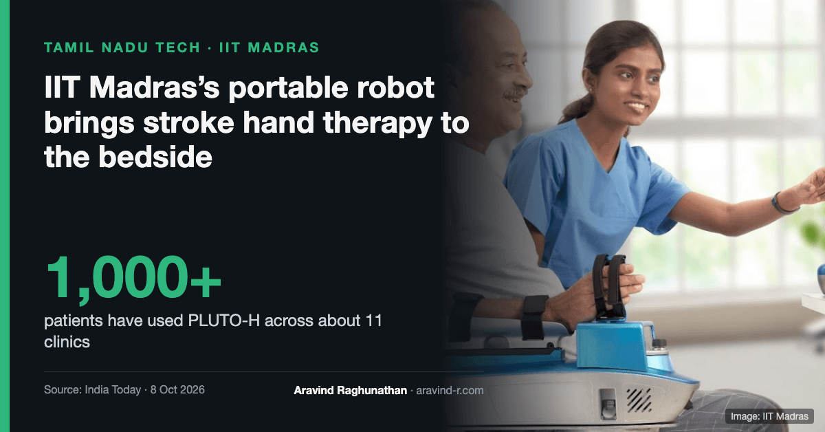 IIT Madras's Portable Robot Brings Stroke Hand Therapy to the Bedside