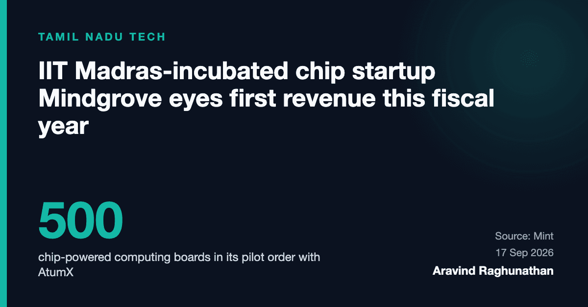 Mindgrove, IIT Madras's Chip Startup, Eyes Its First Revenue This Fiscal Year
