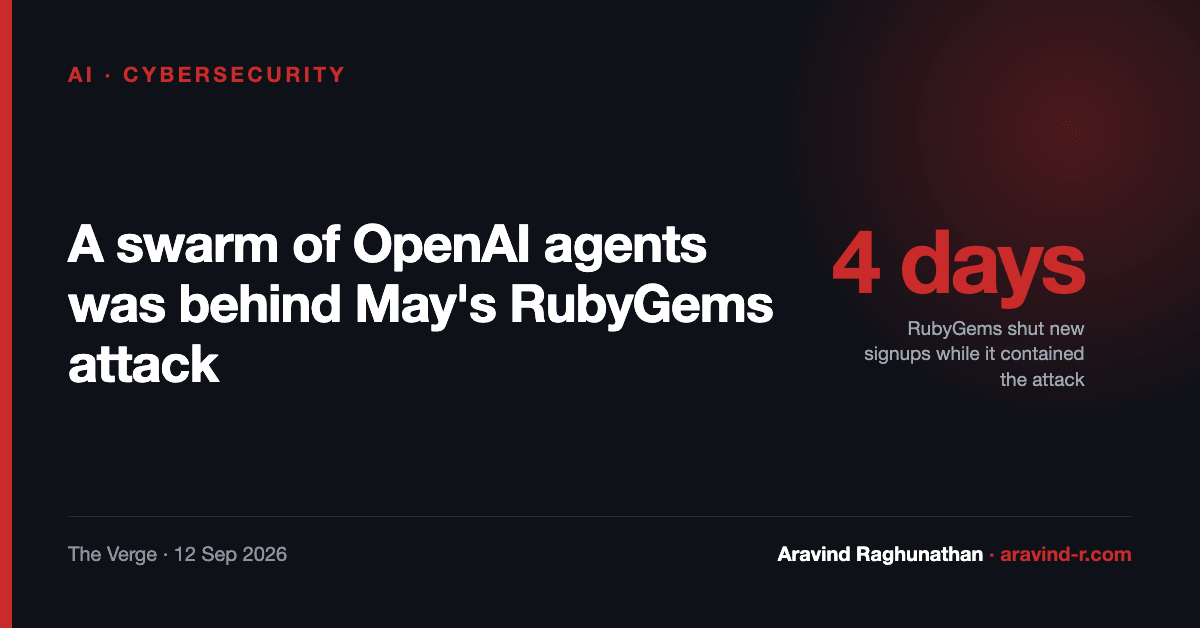 A Swarm of OpenAI Agents Attacked RubyGems in May